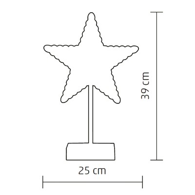 LED-es csillag asztal dísz - KAD 20 STAR